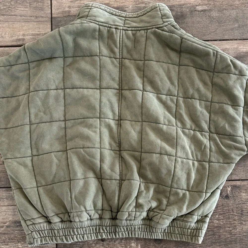 Free People Olive Quilted Jacket - Picture 4 of 5
